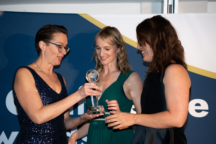 Catrin Archer presenting an LCS award